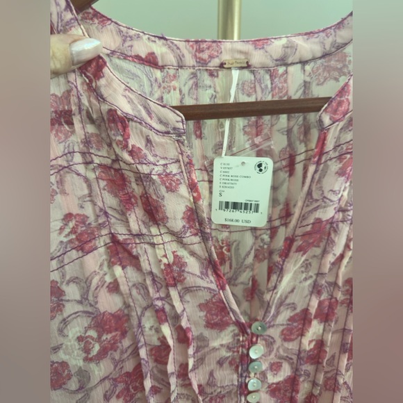 Free People “See It Through” Pink Floral Maxi Dress – Size Small (BNWT) - Picture 10 of 11